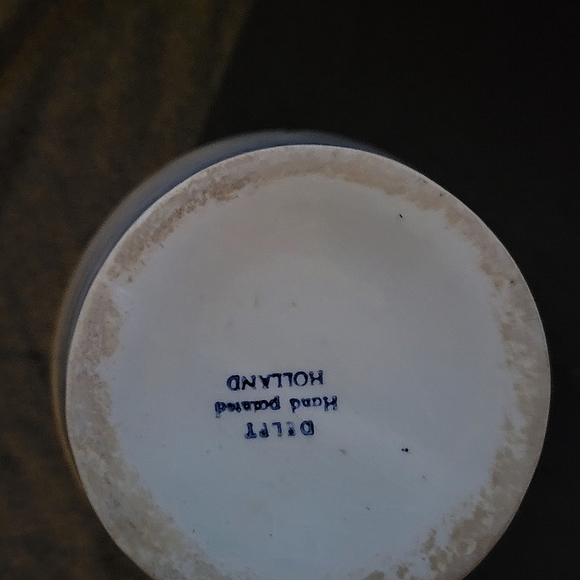 Vintage Delft Blue Bulb  Handpainted Windmill Bulb Planter - Picture 4 of 6